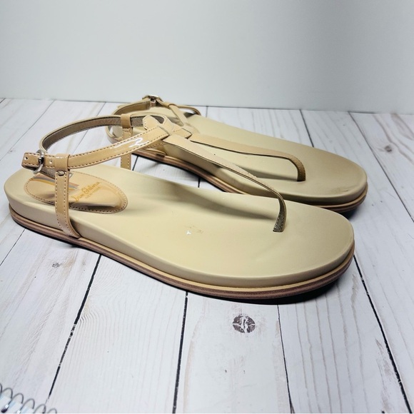 Sam Edelman Naomi T Strap Thong Beige Sandals Size 8.5 - Picture 2 of 10